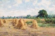 Arthur Boyd Houghton Wheatfield, Wiltshire oil painting on canvas